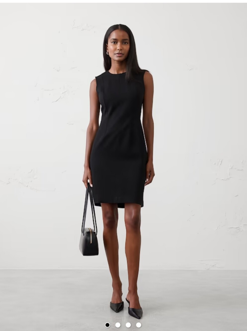 Banana Republic Black CLASSIC pointelle Dress 00p